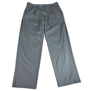 Roundtree & Yorke Classic Fit Trouser Chino Pants Men's 36 Tan Straight Pockets